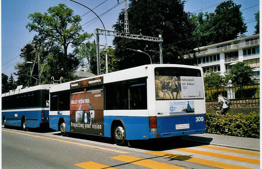 (061'514) - VBL Luzern - Nr. 309 - Lanz+Marti/Hess Personenanh�nger am 13. Juli 2003 in Luzern, Verkehrshaus