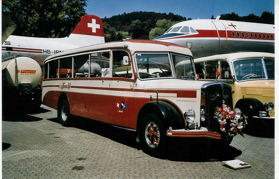 (061'523) - Knecht, Windisch - Saurer/T�scher (ex Schweizer Armee; ex P 23'073) am 13. Juli 2003 in Luzern, Verkehrshaus