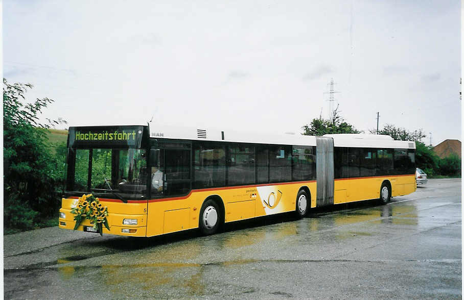 (062'826) - Steiner, Ortschwaben - Nr. 5/BE 175'180 - MAN am 30. August 2003 in Murten, L�wenberg