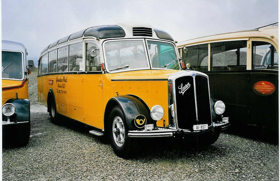 (062'923) - Gm�nder, Weissbad - AI 817 - Saurer/Gangloff (ex P 23'144; ex P 2213) am 30. August 2003 in Niederbipp, Saurertreffen