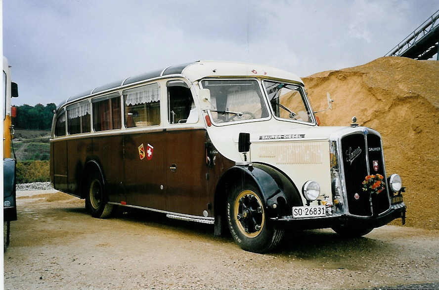 (062'936) - Eberhard, Messen - SO 26'831 - Saurer/Lauber (ex Faigaux, Malleray; ex Sch�pbach, Murten; ex Marti, Kallnach) am 30. August 2003 in Niederbipp, Saurertreffen
