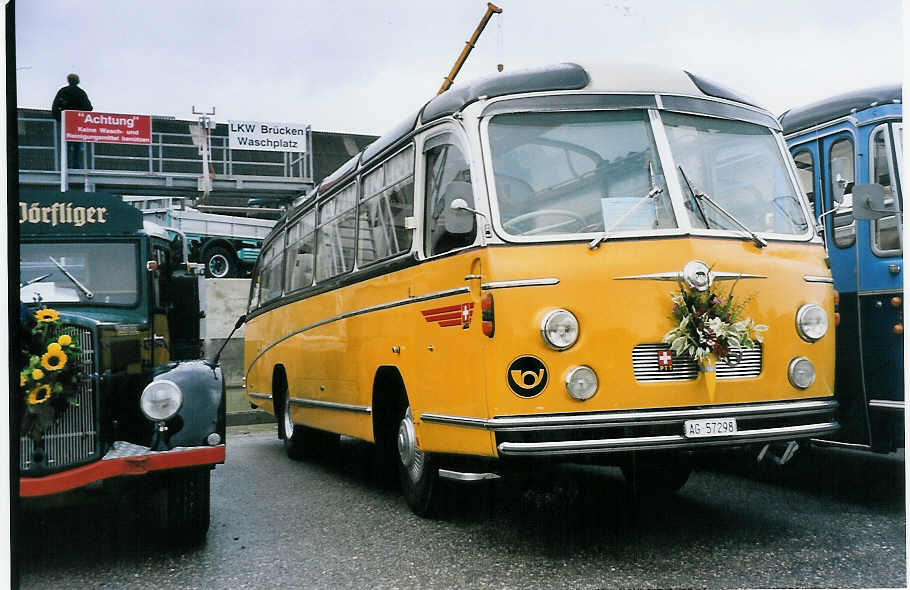 (063'007) - Zimmerli U., Oftringen - AG 57'298 - Berna/T�scher (ex Stutz, Oberlunkhofen; ex Leu, Schongau; ex Wicki, Bremgarten; ex P 22'054; ex P 20'704) am 30. August 2003 in Niederbipp, Saurertreffen