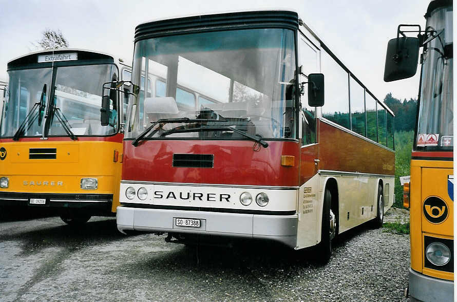 (063'017) - Gerber, Matzendorf - SO 87'388 - Saurer/R&J (ex Schnider, Sch�pfheim) am 30. August 2003 in Niederbipp, Saurertreffen