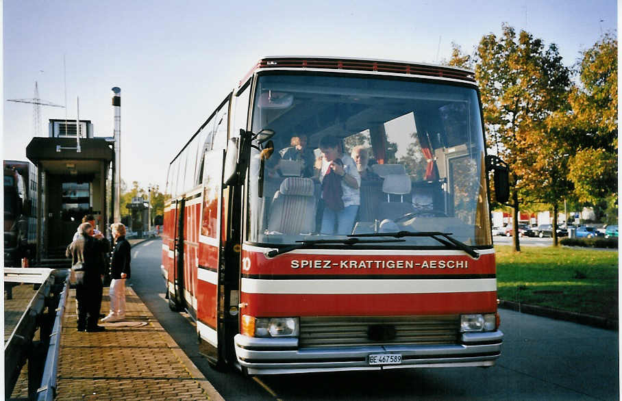 (063'631) - Aus der Schweiz: ASKA Aeschi - Nr. 10/BE 467'589 - Dr�gm�ller am 29. September 2003 in L�rrach, Grenze