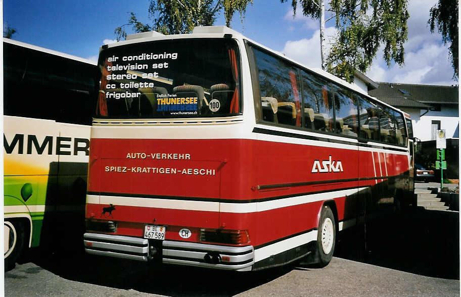(063'635) - Aus der Schweiz: ASKA Aeschi - Nr. 10/BE 467'589 - Dr�gm�ller am 29. September 2003 in Rust, Europapark