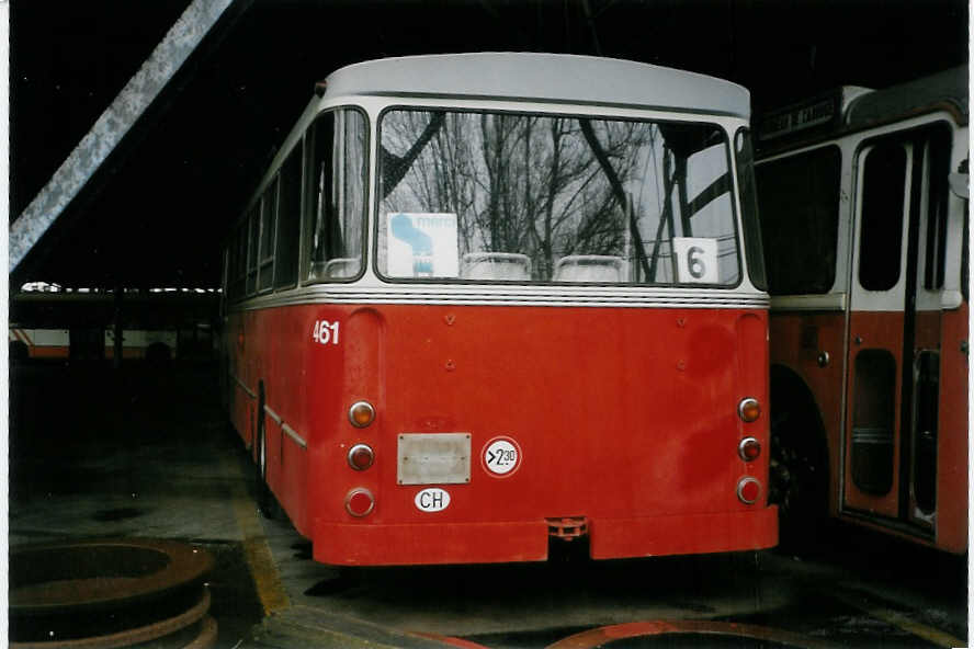 (066'236) - TPG Gen�ve (Knoerr) - Nr. 461 - Leyland-DAB am 21. M�rz 2004 in Gen�ve, D�p�t