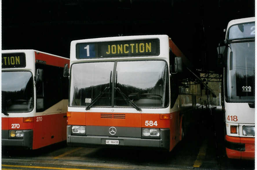 (066'307) - TPG Gen�ve - Nr. 584/GE 96'418 - Mercedes am 21. M�rz 2004 in Gen�ve, D�p�t