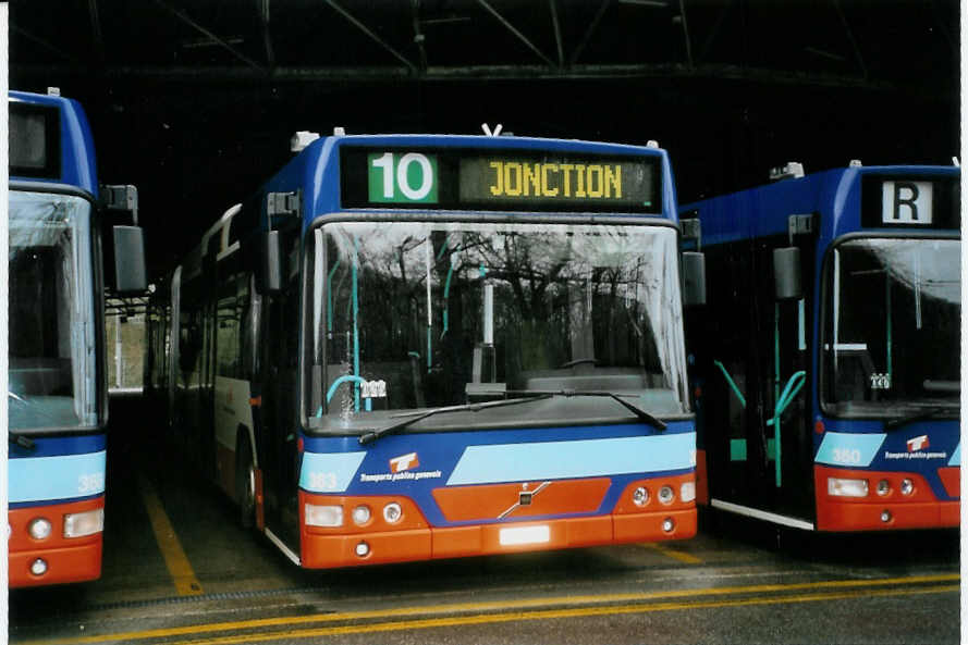 (066'312) - TPG Gen�ve - Nr. 383/GE 96'460 - Volvo am 21. M�rz 2004 in Gen�ve, D�p�t