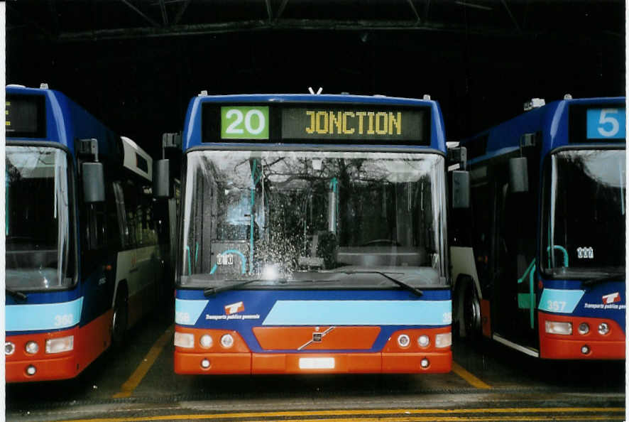 (066'314) - TPG Gen�ve - Nr. 358/GE 96'165 - Volvo am 21. M�rz 2004 in Gen�ve, D�p�t