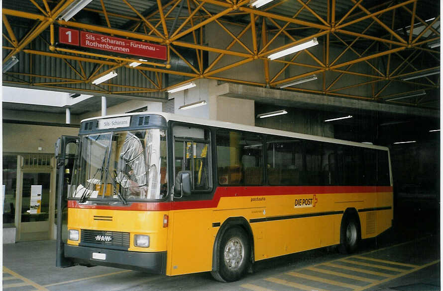 (066'711) - PostAuto Graub�nden - GR 102'307 - NAW/Hess (ex P 24'442) am 20. April 2004 in Thusis, Postautostation