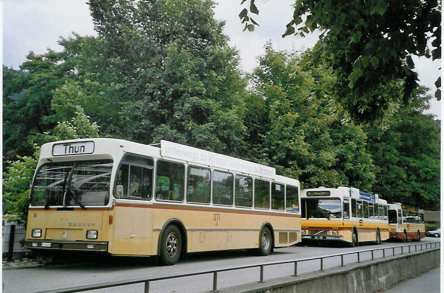 (068'231) - STI Thun - Nr. 59/BE 413'459 - Saurer/R&J am 12. Juni 2004 bei der Schiffl�ndte Thun