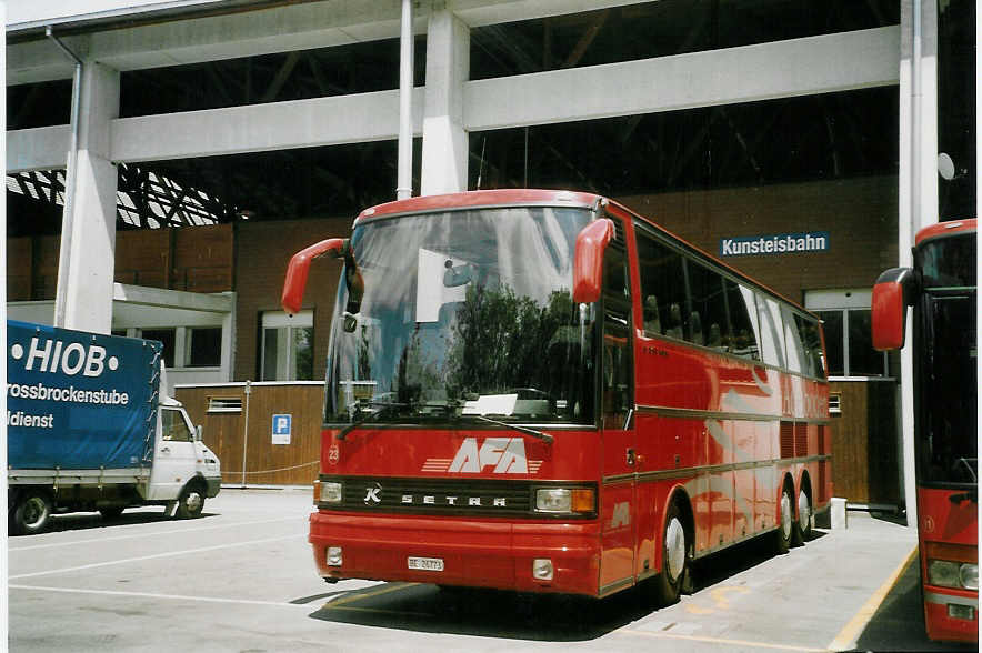 (068'806) - AFA Adelboden - Nr. 23/BE 26'773 - Setra (ex Fl�ck, Brienz) am 3. Juli 2004 in Thun, Grabengut