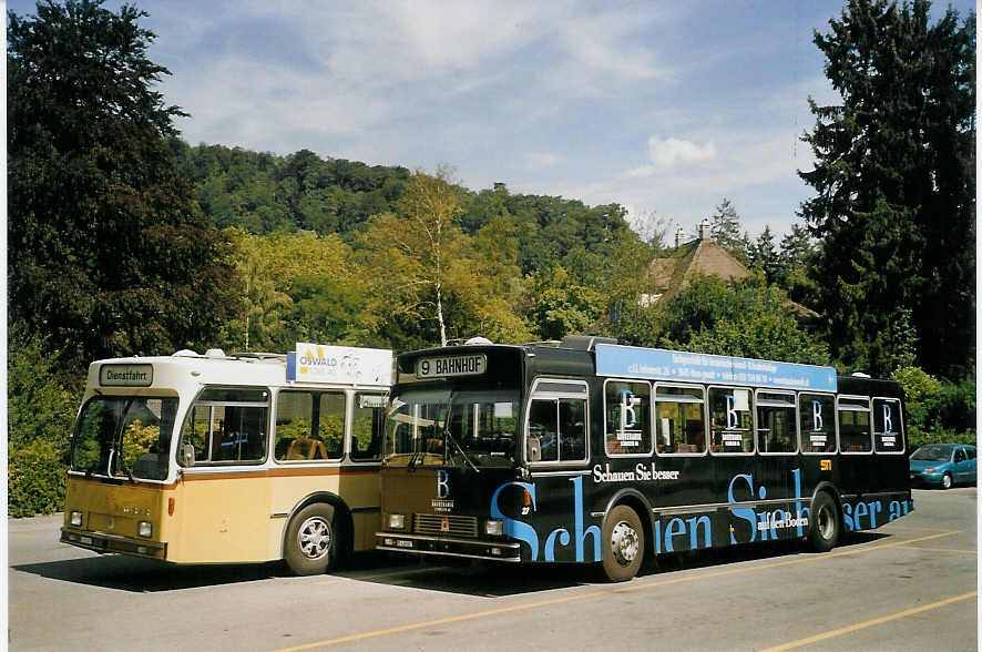 (069'911) - STI Thun - Nr. 27/BE 419'027 - Volvo/R&J (ex SAT Thun Nr. 27) am 2. August 2004 bei der Schiffl�ndte Thun