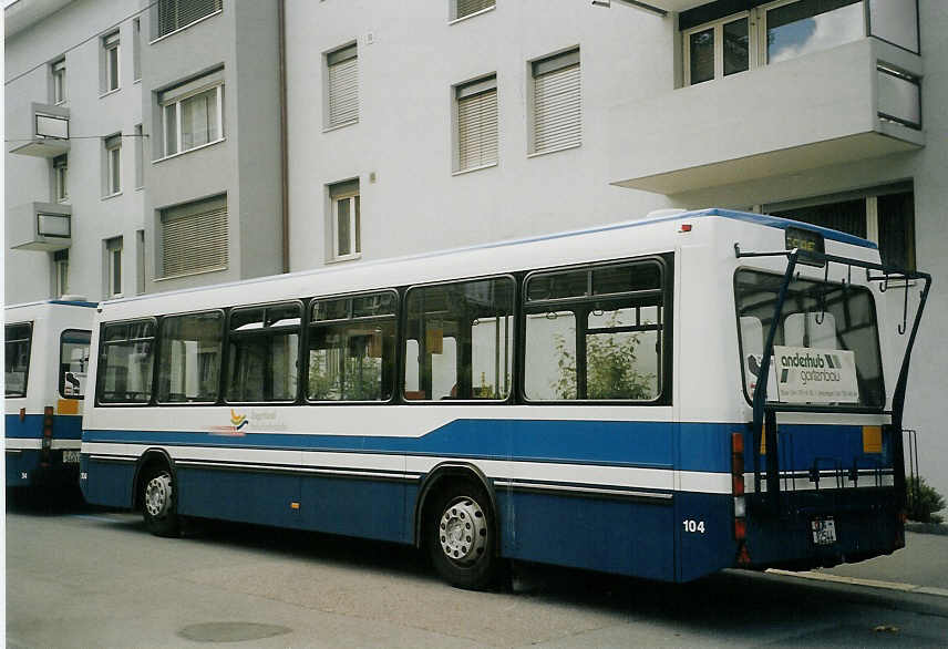 (070'207) - ZVB Zug - Nr. 104/ZG 82'544 - Lanz+Marti/Hess Personenanh�nger am 21. August 2004 in Luzern, Allmend