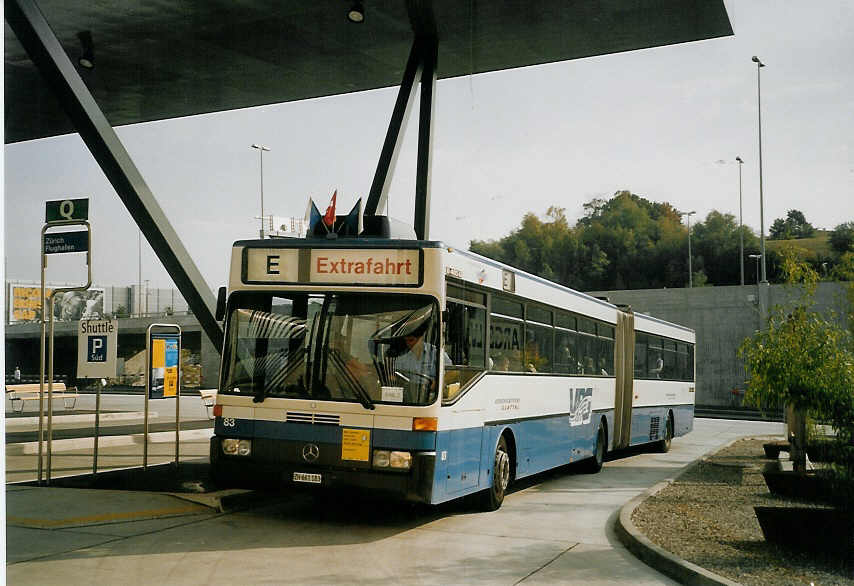 (070'733) - Welti-Furrer, Z�rich - Nr. 83/ZH 661'183 - Mercedes (ex VBZ Z�rich Nr. 572) am 11. September 2004 in Z�rich, Flughafen