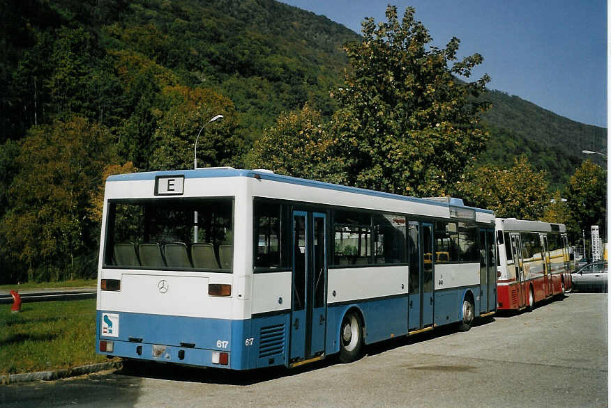 (071'726) - VBZ Z�rich - Nr. 617 - Mercedes am 5. Oktober 2004 in Biel, BTR