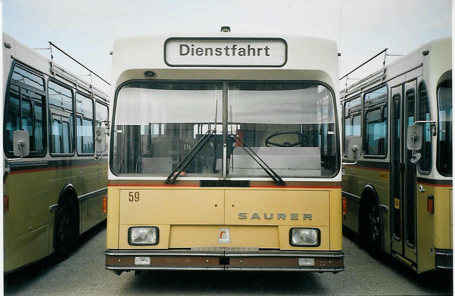 (073'215) - STI Thun - Nr. 59 - Saurer/R&J am 12. Dezember 2004 in Belp, ABAG