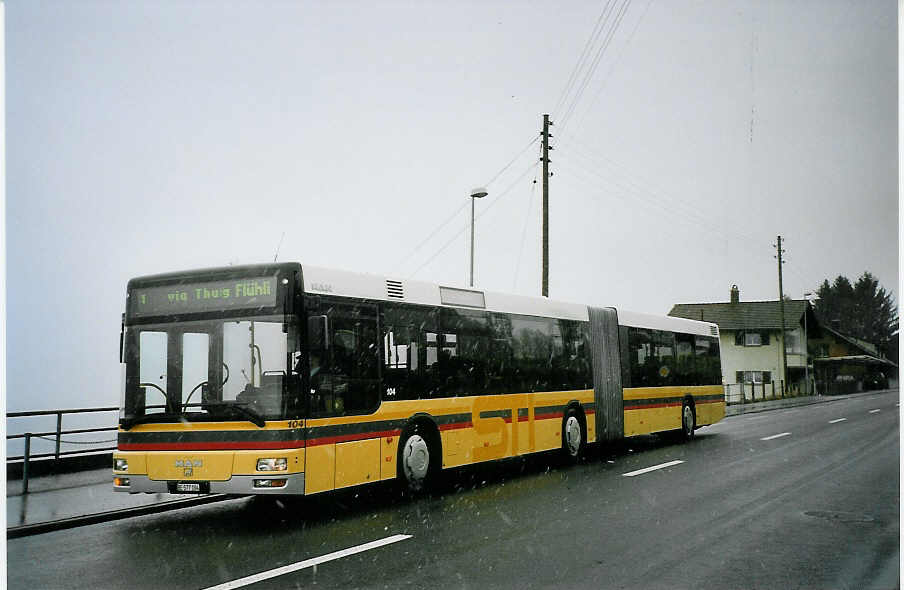 (074'731) - STI Thun - Nr. 104/BE 577'104 - MAN am 13. Februar 2005 in Spiez, L�ngmaad