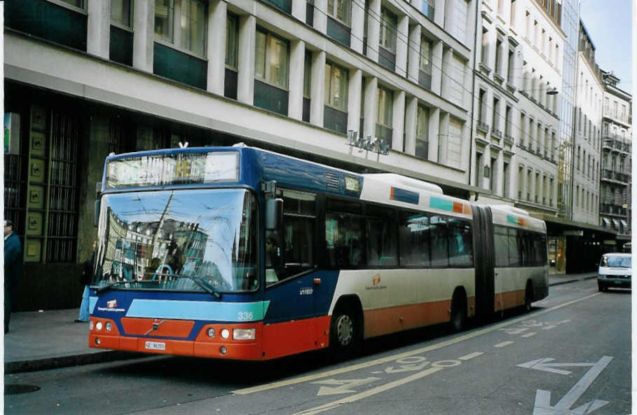 (075'011) - TPG Gen�ve - Nr. 336/GE 96'391 - Volvo am 24. Februar 2005 in Gen�ve, Bel-Air