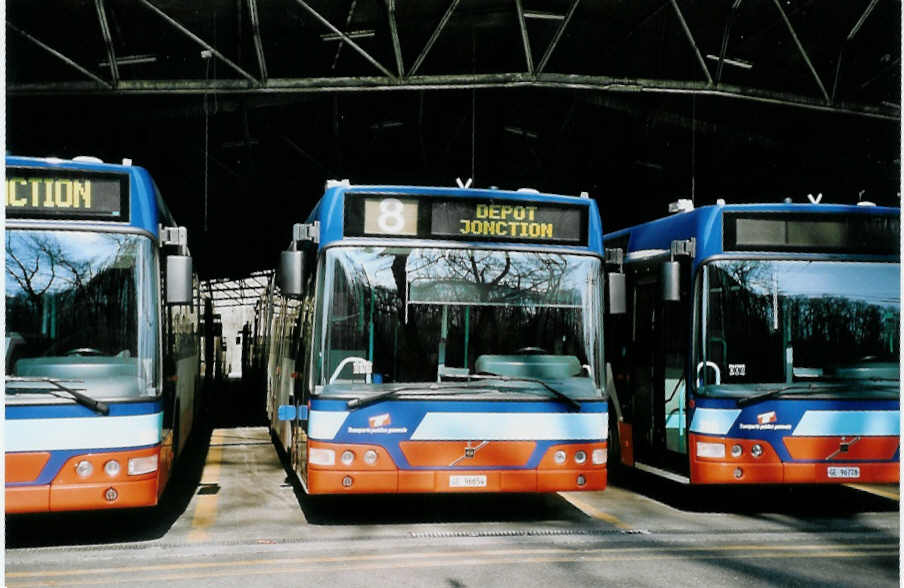 (075'022) - TPG Gen�ve - Nr. 332/GE 96'654 - Volvo am 24. Februar 2005 in Gen�ve, D�p�t