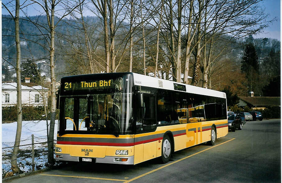 (075'331) - STI Thun - Nr. 98/BE 577'098 - MAN am 26. Februar 2005 bei der Schiffl�ndte Thun