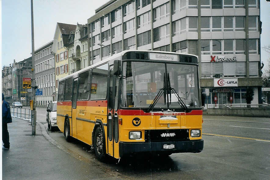 (075'431) - Flury, Balm - SO 20'032 - NAW/Hess (ex Steiner, Altb�ron Nr. 11) am 5. M�rz 2005 beim Hauptbahnhof Solothurn