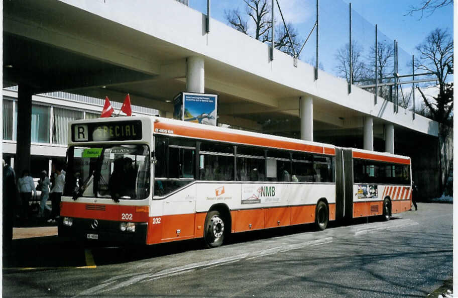 (075'507) - TPG Gen�ve - Nr. 202/GE 96'505 - Mercedes am 6. M�rz 2005 in Gen�ve, Palexpo