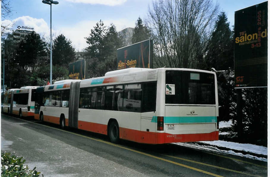 (075'510) - TPG Gen�ve - Nr. 324/GE 96'690 - Volvo am 6. M�rz 2005 in Gen�ve, Palexpo