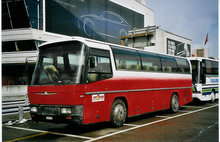 (075'515) - Nyffeler, Riggisberg - BE 601'779 - Neoplan am 6. M�rz 2005 in Gen�ve, Palexpo