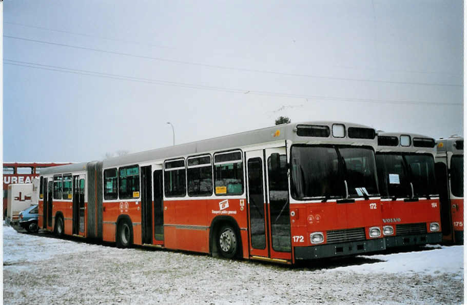 (075'613) - Beck, Gen�ve - Nr. 172 - Volvo/R&J (ex TPG Gen�ve Nr. 172) am 6. M�rz 2005 in Nyon, Lauber