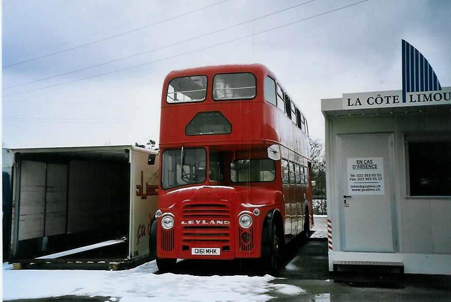 (075'619) - Aus England: ??? - Q 161 MHK - Leyland (ex Londonbus) am 6. M�rz 2005 in Nyon, Lauber
