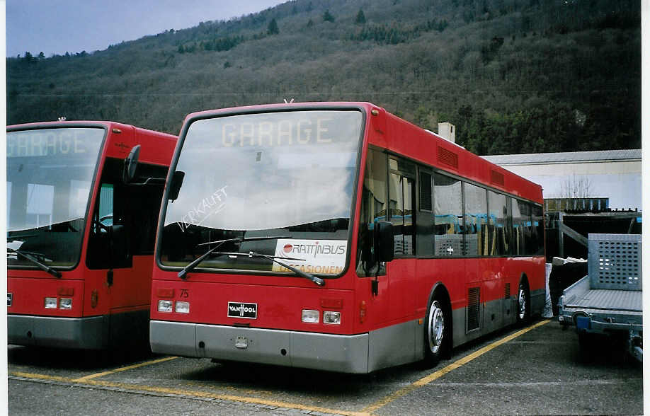 (075'803) - Peyer, Niederwangen - Nr. 75 - Van Hool am 26. M�rz 2005 in Biel, Rattinbus