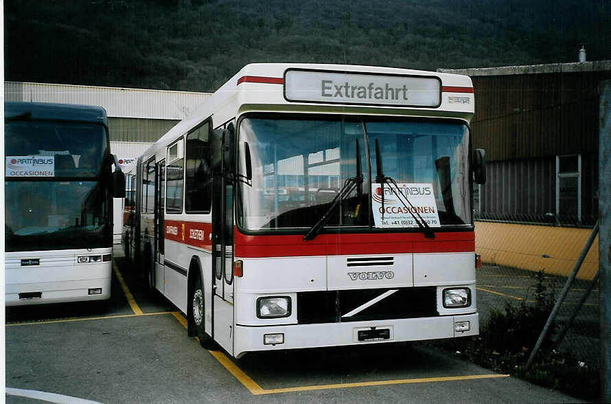 (075'805) - SB Schaffhausen - Nr. 7 - Volvo/Hess (ex RVSH Schaffhausen Nr. 7; ex ASS Schleitheim Nr. 7; ex Nr. 17) am 26. M�rz 2005 in Biel, Rattinbus