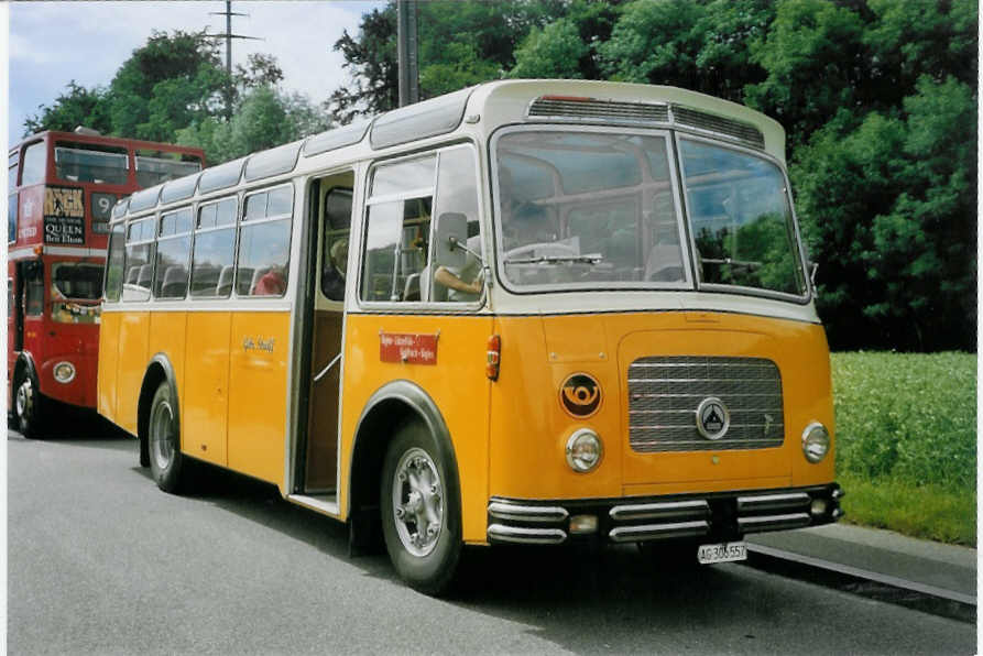 (077'206) - Streiff, Gelterkinden - AG 306'557 - Saurer/Gangloff (ex Oldie-Tours Z�risee, Wollerau; ex OTAG, Wald; ex Leibundgut, Obergoldbach; ex Krebs, Belpberg) am 5. Juni 2005 in Bubendorf