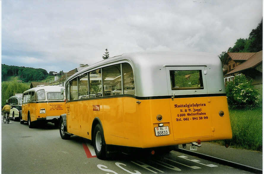 (077'224) - Jaggi, Gelterkinden - BL 80'810 - Saurer/Saurer (ex M�hlemann, Valchava; ex AVG Grindelwald; ex P 23'087) am 5. Juni 2005 in Ziefen