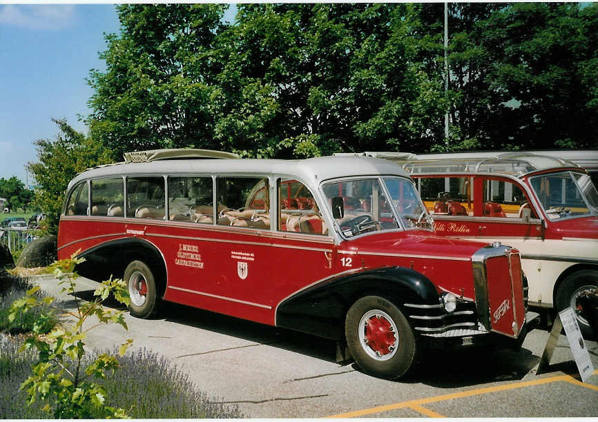 (077'614) - Meier, Gr�t - Nr. 12 - FBW/R&J (ex Wespe, Altst�tten; ex AFA Adelboden Nr. 12) am 18. Juni 2005 in Hinwil, AMP