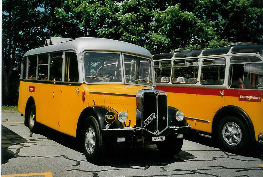 (077'619) - OPC Ennetb�rgen - Nr. 4/NW 5288 - FBW/Krapf (ex Schweizer Armee) am 18. Juni 2005 in Hinwil, AMP