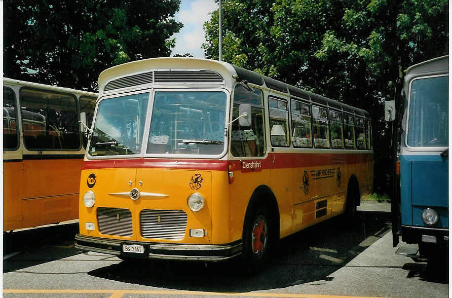 (077'708) - Fischer, Basel - Nr. 21/BS 2661 - FBW/Gangloff (ex B�tra, Birr Nr. 21; ex P 24'160) am 18. Juni 2005 in Hinwil, AMP