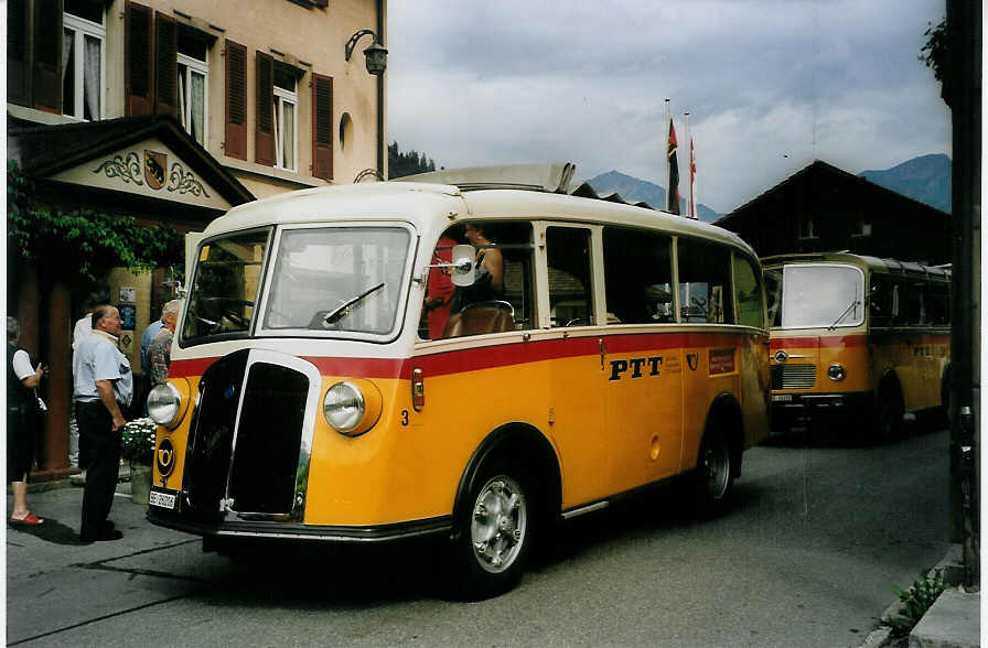 (078'013) - Schmid, Th�rishaus - Nr. 3/BE 26'206 - Saurer/Gangloff (ex Geiger, Adelboden Nr. 3) am 25. Juni 2005 in Kiental, Hotel B�ren