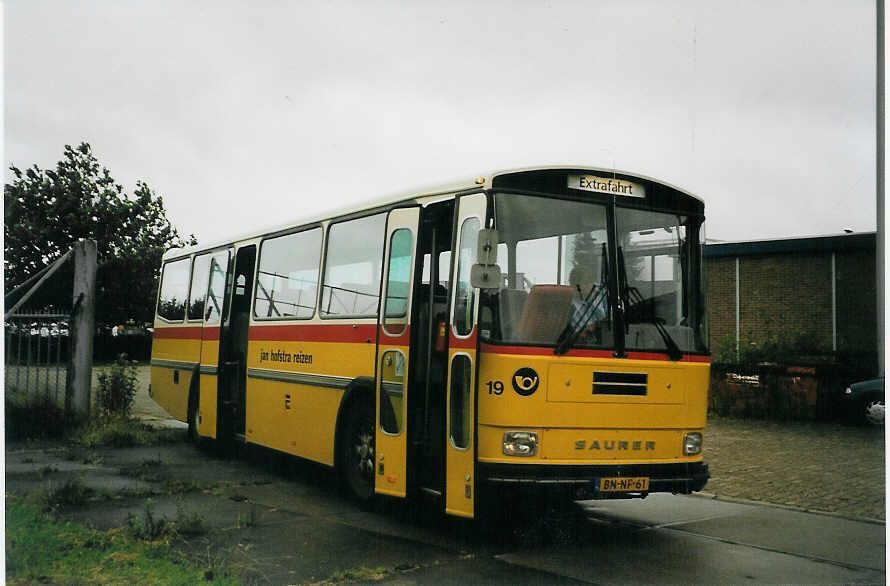(078'819) - FRAM Drachten - Nr. 19/BN-NF-61 - Saurer/T�scher (ex Karlen, Stalden Nr. 4; ex P 24'240) am 21. Juli 2005 in Drachten, Autobusmuseum