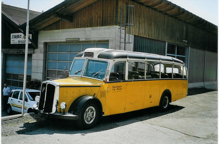 (079'221) - Studach, Teufen - Saurer/FHS (ex M+79'512; ex P 23'155; ex P 2242) am 28. Juli 2005 in Teufen, Garage