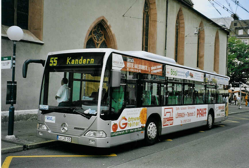 (079'306) - Aus Deutschland: RVL L�rrach - L�-JR 55 - Mercedes am 30. Juli 2005 in Basel, Claraplatz