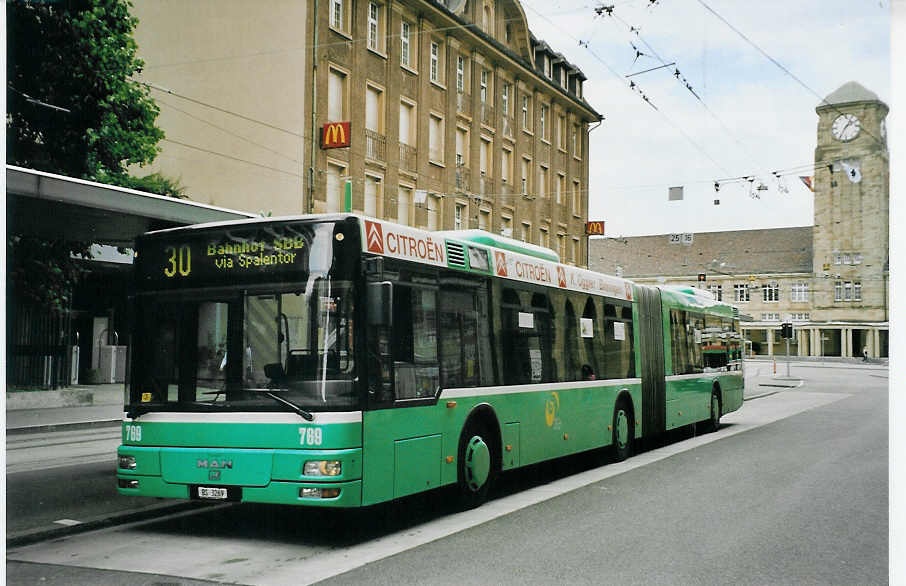 (079'317) - BVB Basel - Nr. 769/BS 3269 - MAN am 30. Juli 2005 in Basel, Badischer Bahnhof