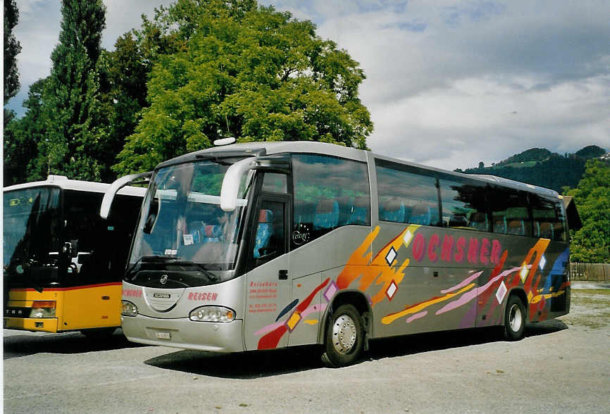 (079'437) - Ochsner, Eschenbach - SG 41'651 - Scania/Irizar am 13. August 2005 in Thun, Lachenwiese
