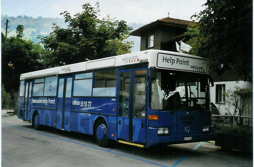 (080'224) - Swisscom, Worblaufen - SO 154'903 - Mercedes (ex VZO Gr�ningen Nr. 26) am 3. September 2005 in Zweisimmen, Dorfplatz