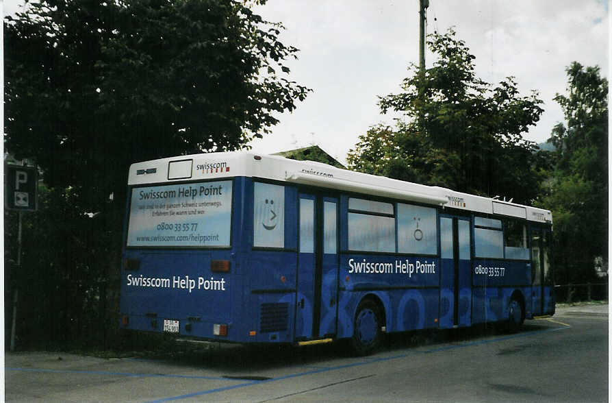 (080'225) - Swisscom, Worblaufen - SO 154'903 - Mercedes (ex VZO Gr�ningen Nr. 26) am 3. September 2005 in Zweisimmen, Dorfplatz
