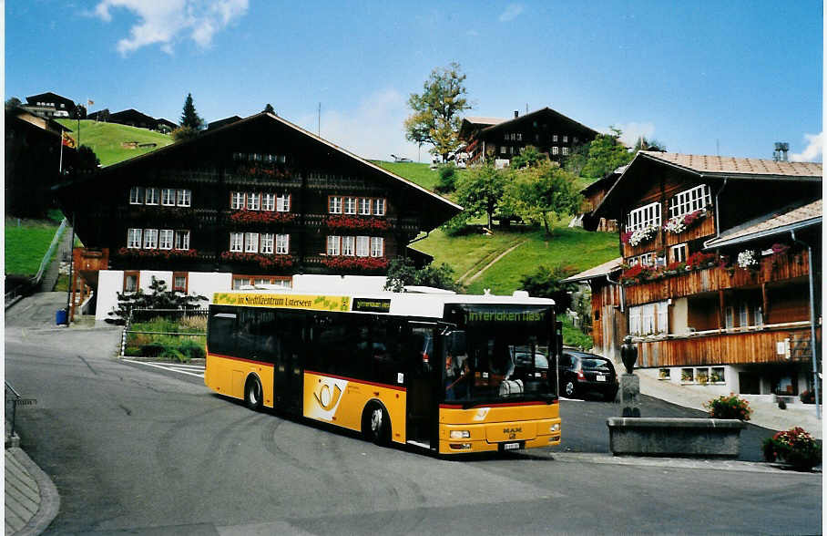 (080'532) - PostAuto Berner Oberland - BE 615'387 - MAN/G�ppel (ex P 23'034) am 25. September 2005 in Habkern, Post