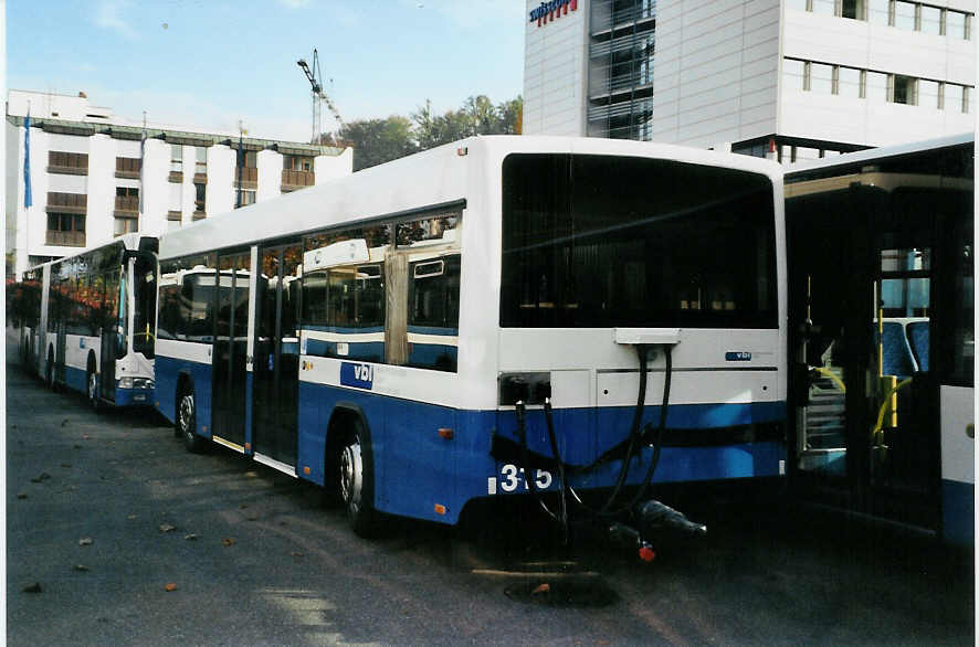 (081'214) - VBL Luzern - Nr. 315 - Lanz+Marti/Hess Personenanh�nger am 20. Oktober 2005 in Luzern, Swisscom