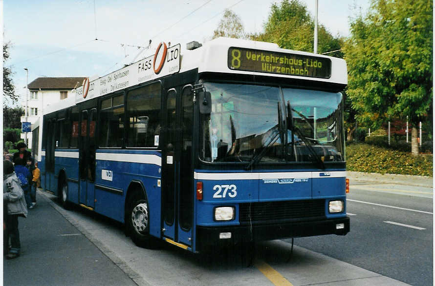 (081'235) - VBL Luzern - Nr. 273 - NAW/R&J-Hess Trolleybus am 21. Oktober 2005 in Luzern, Br�elstrasse