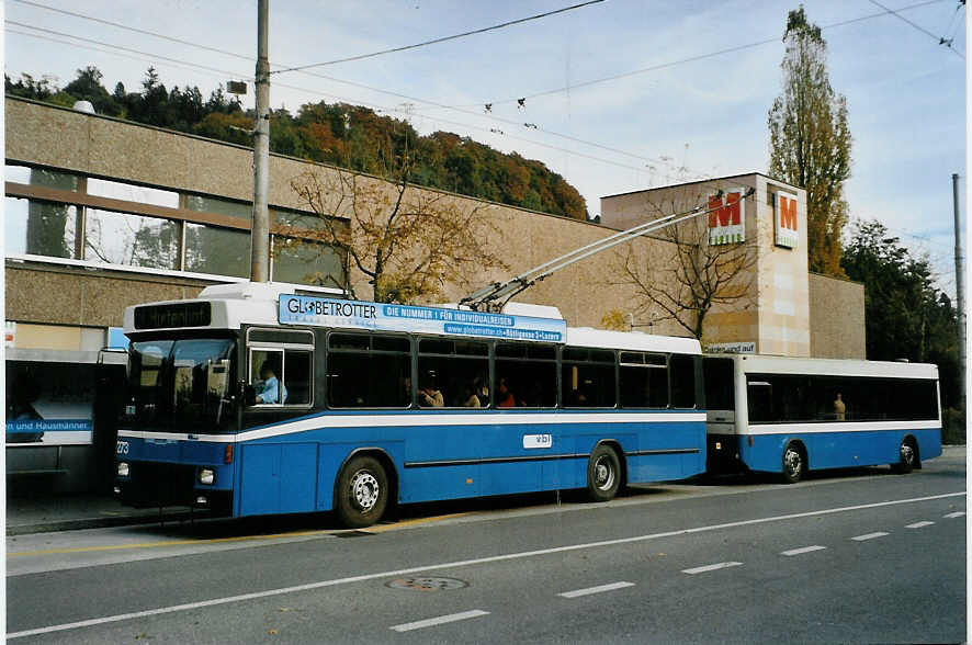 (081'301) - VBL Luzern - Nr. 273 - NAW/R&J-Hess Trolleybus am 21. Oktober 2005 in Luzern, Br�elstrasse